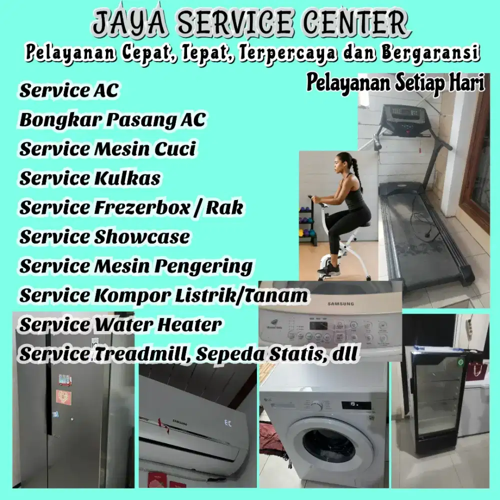 Service AC Kulkas Bongkar Pasang AC Servis Mesin Cuci Treadmill Frezer