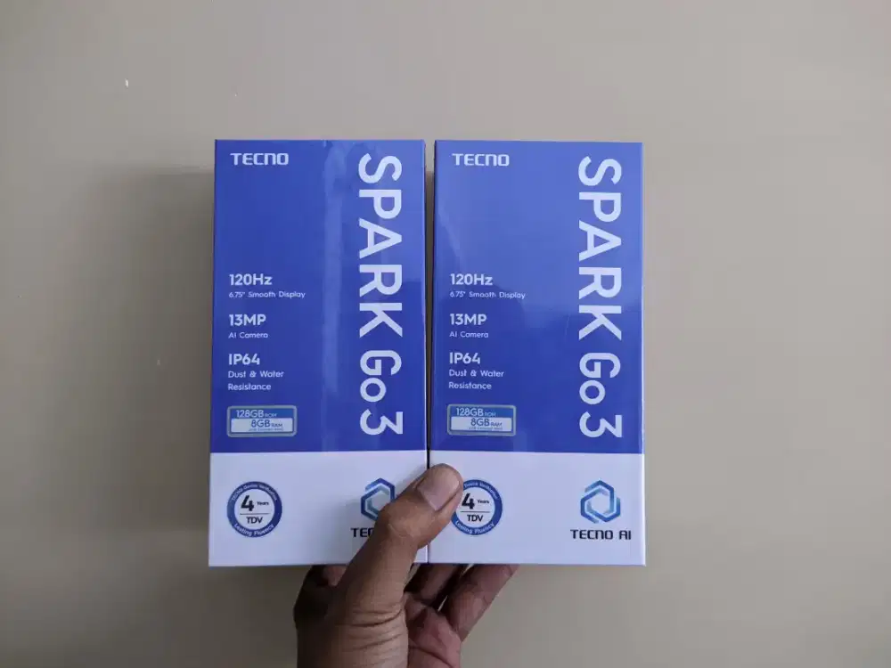 Fast respon WA Tecno Spark GO3 4+4/128 Garansi resmi 1thn