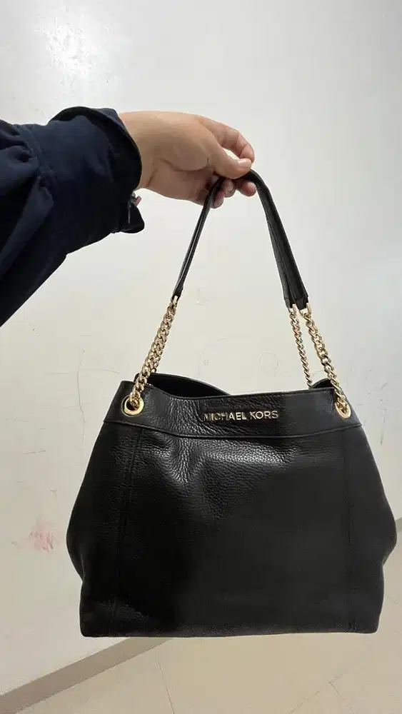 Tas Michael Kors Hitam Kulit Asli