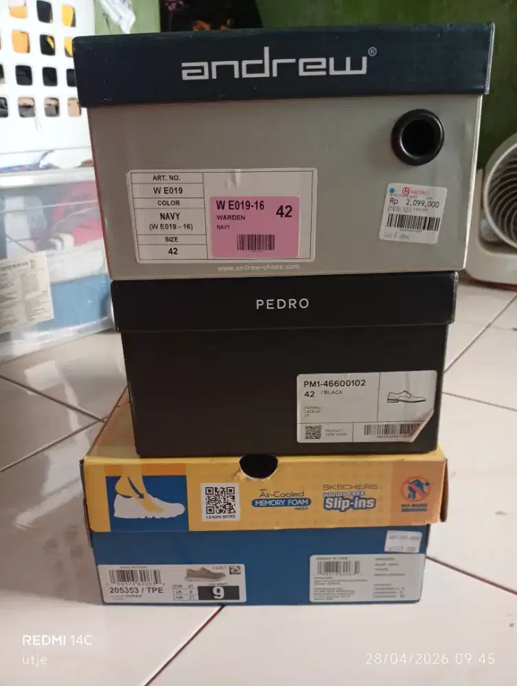 Jual 3 cepat sepatu Andrew _ skecheres _pedro