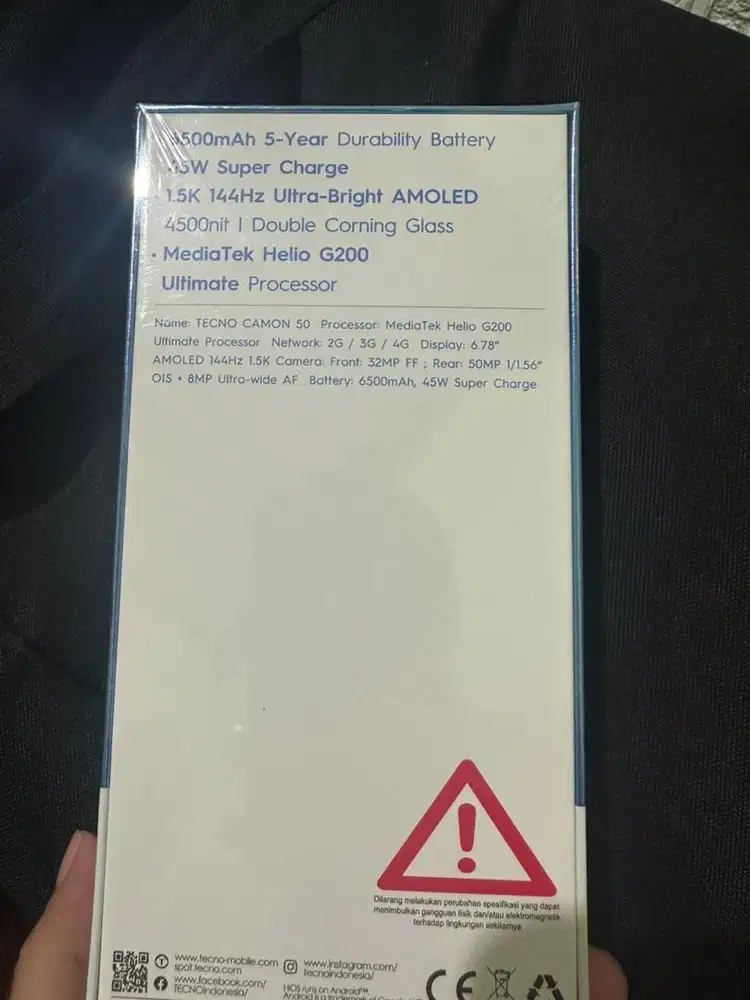 Tecno camon 50 8/256 Baru