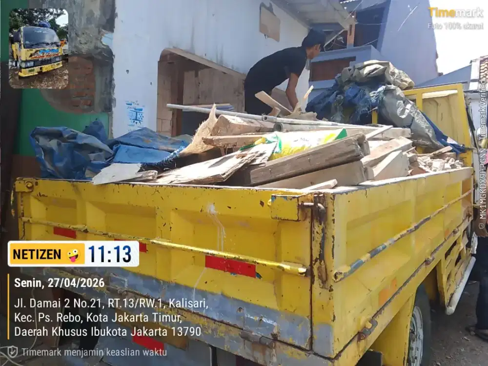 Jasa buang puing dan angkut sampah bangunan