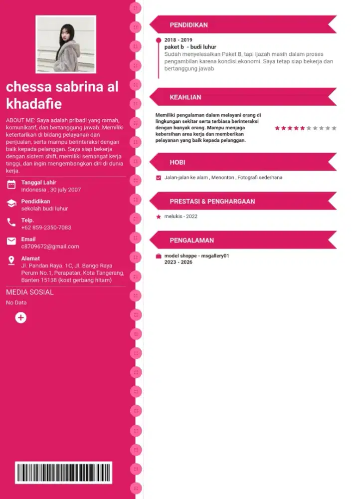 info loker buat cewe umur 19thn