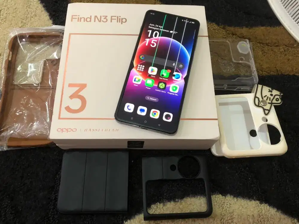 Oppo Find N3 Flip black 12/256gb dualsim 5G+ fullset resmi INDO MURAH