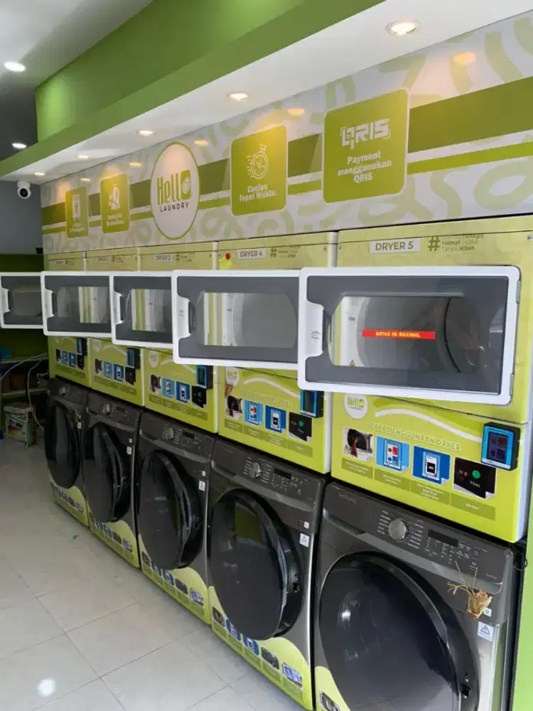 PAKET BISNIS LAUNDRY COIN QRIS SELF SERVICE CUCI SENDIRI MALANG