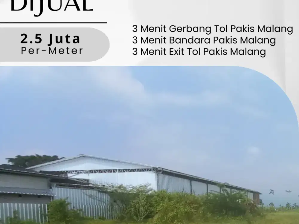 3 Menit Bandara Pakis Malang Jual Tanah Sertifikat Split