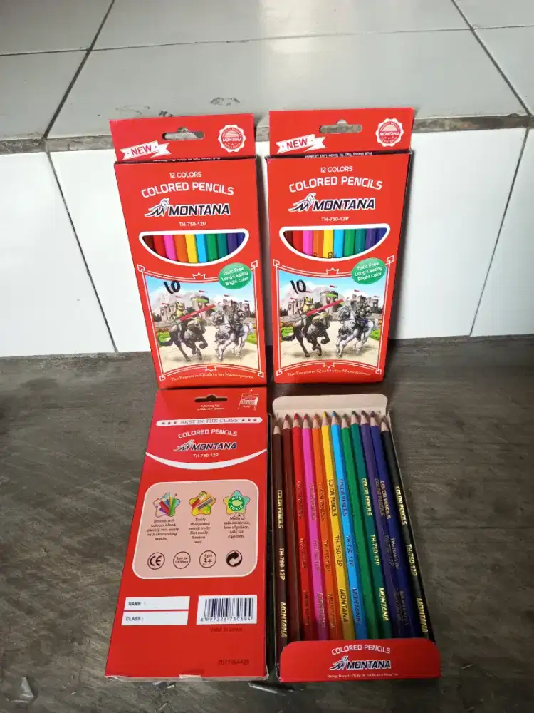 Mainan anak pensil warna Montana 12 pcs