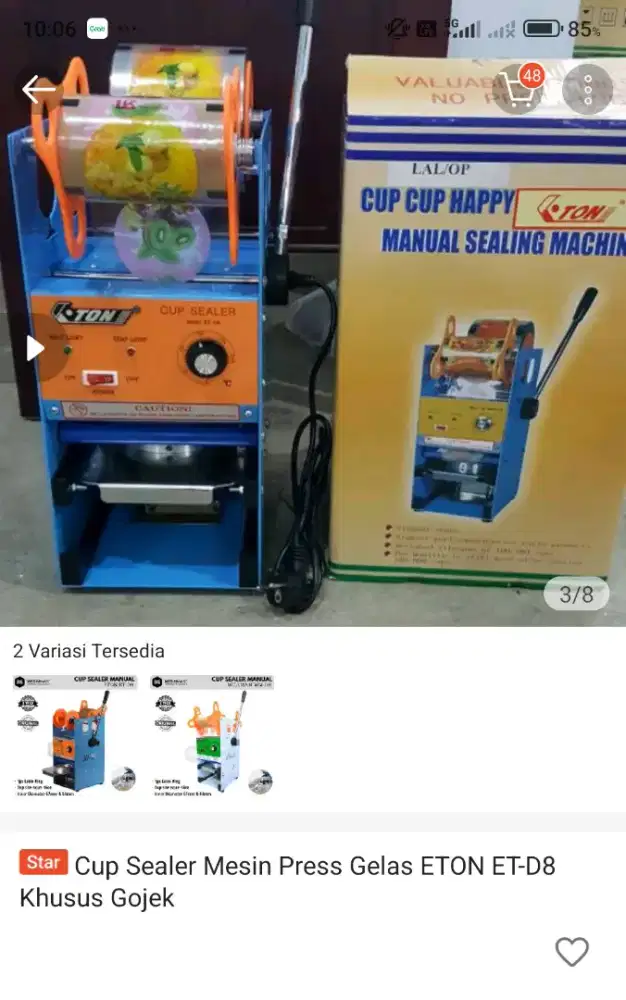 Cup Sealer Manual Eton ET-08