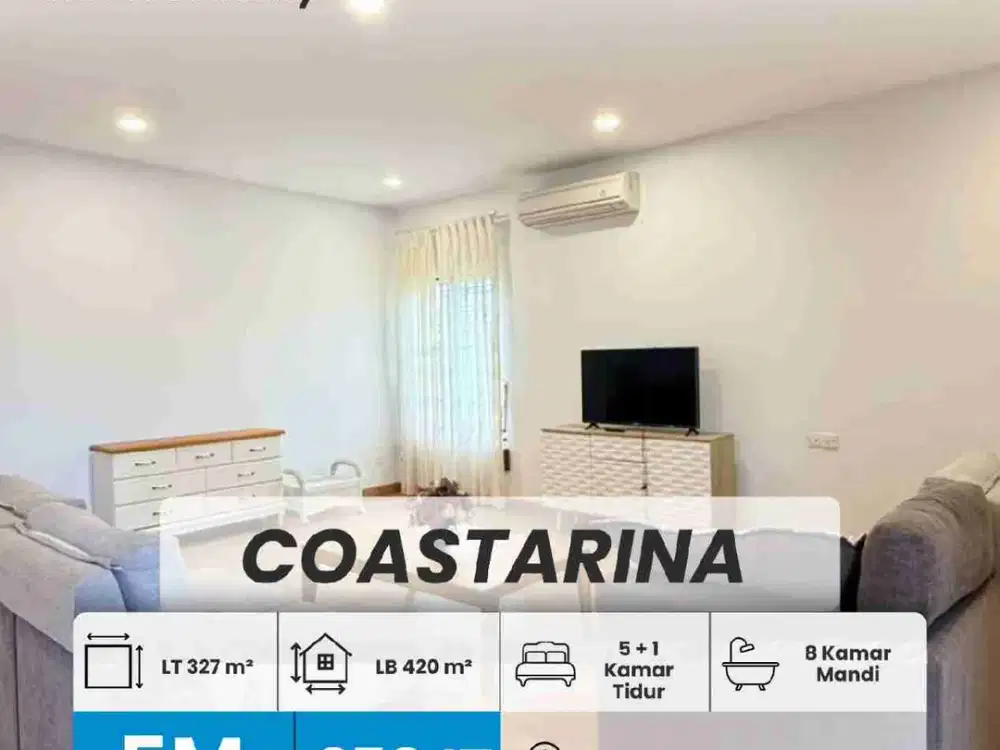 DISEWAKAN RUMAH MEWAH DI BATAM CENTER COASTARINA 5+1 kt 8 km