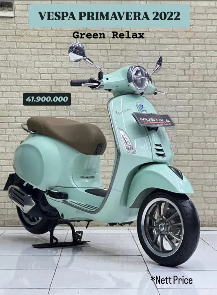 READY‼️ VESPA PRIMAVERA 150 ABS GREEN RELAX 2022 MULUS PAJAK BARU