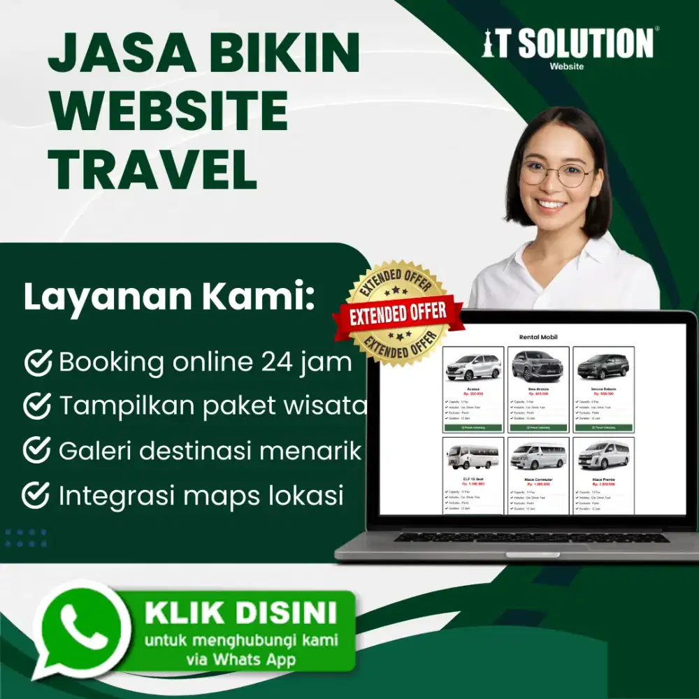 Solusi Website Travel mulai 1 jutaan di Bandung