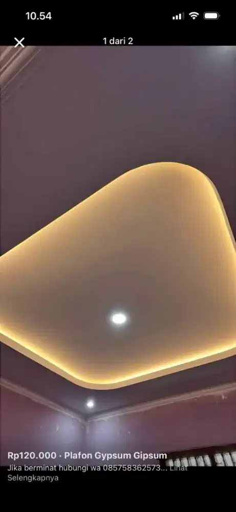 Plafon PVC bebas custom bentuk