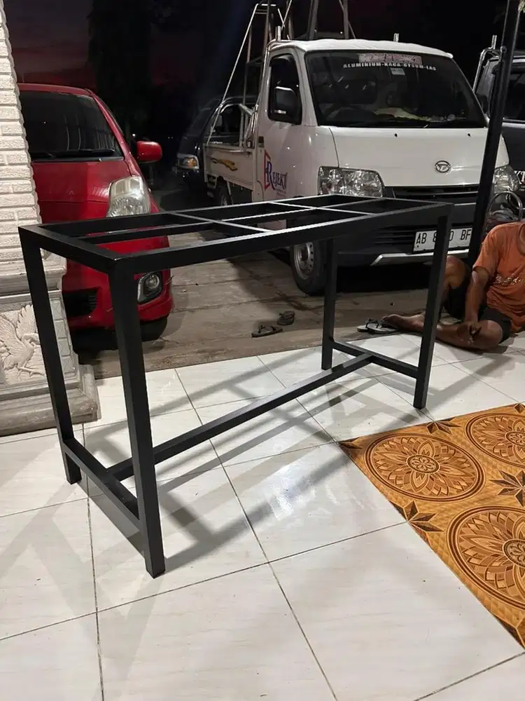 Meja rangka besi meja kompor meja display meja jualan