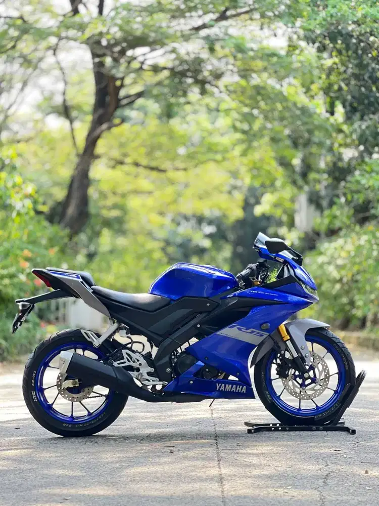 YAMAHA YZF R15 V3 2021 BIRU KM 4K PAJAK PANJANG SIAP RIDING