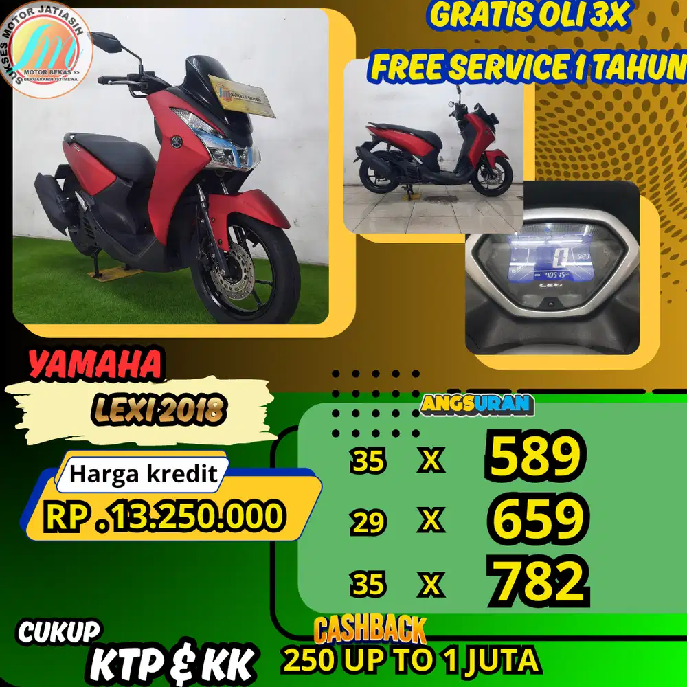 YAMAHA LEXI 125 2018  ANGSURAAN TERMURAH SYRT KTP&KK(SUKSESMOTOR)