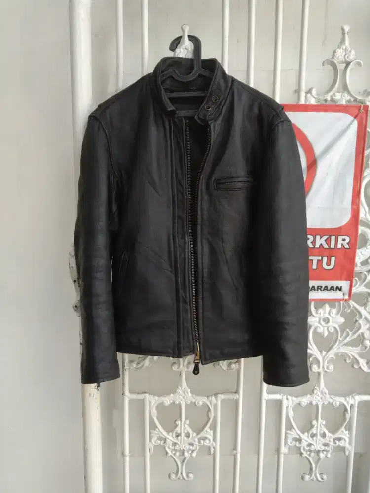 Jaket kulit asli caferacer setara schott