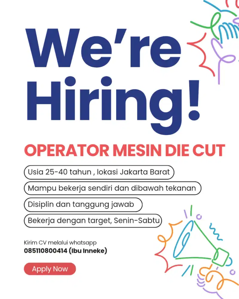 Operator Mesin Die Cut Offset & Packaging