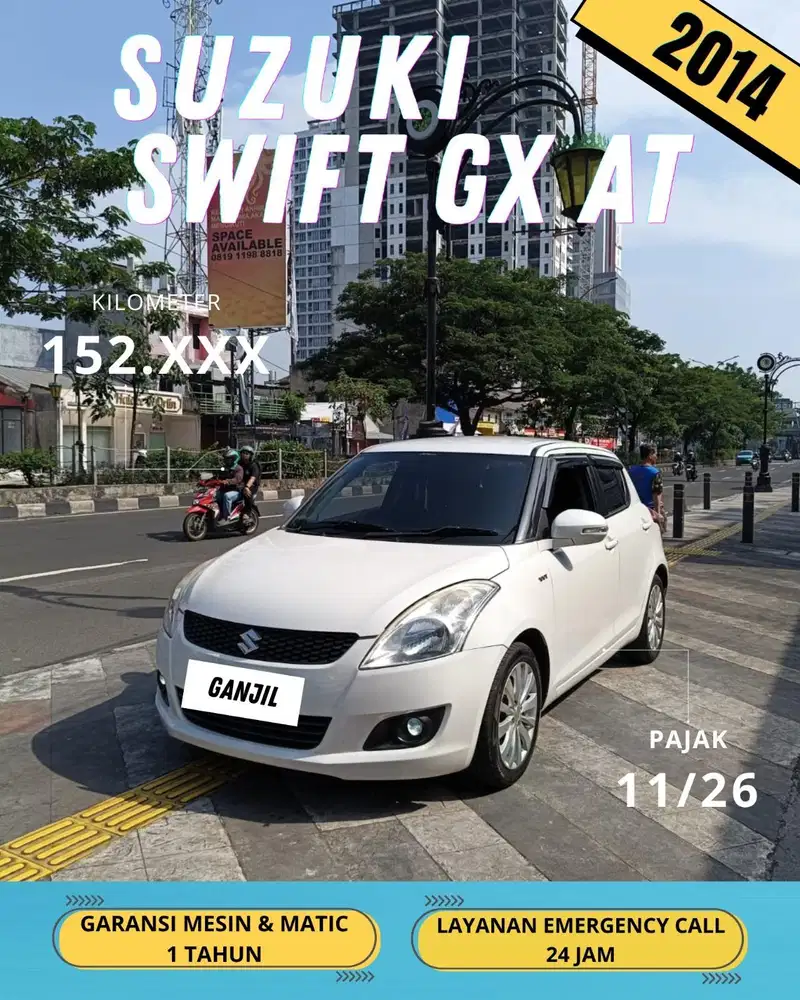 SUZUKI SWIFT GX AT MATIC 2014 GANJIL