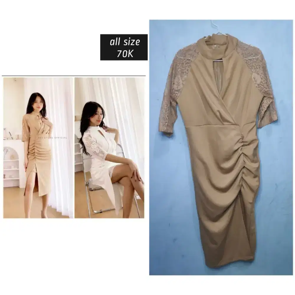 Dress coklat wanita