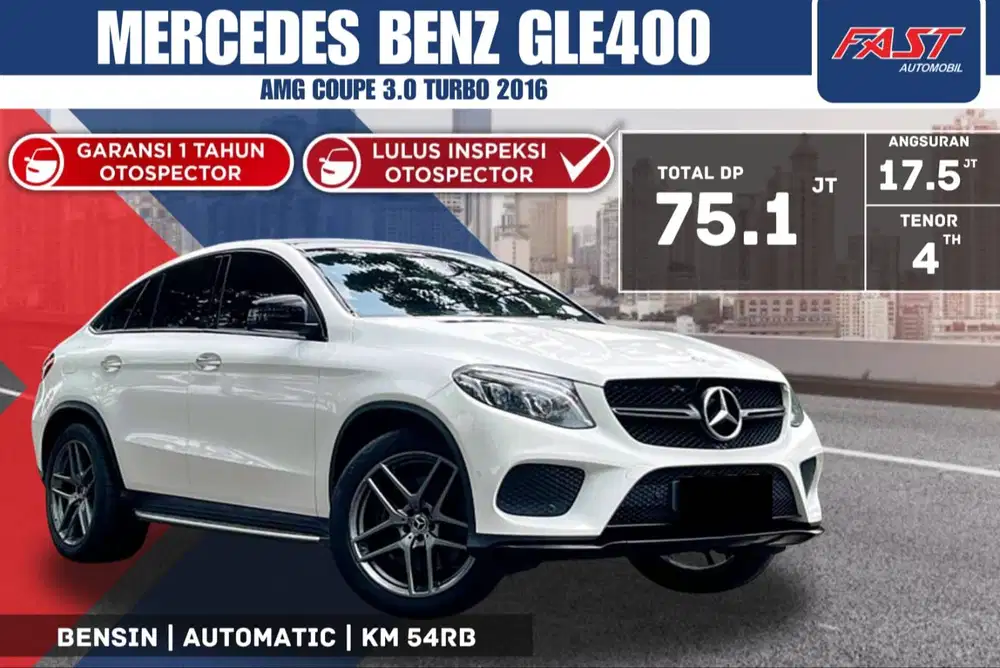 MERCEDES BENZ GLE 400 AMG COUPE 2016 PANORAMIC LOW KM.54RB PAJAK PNJNG