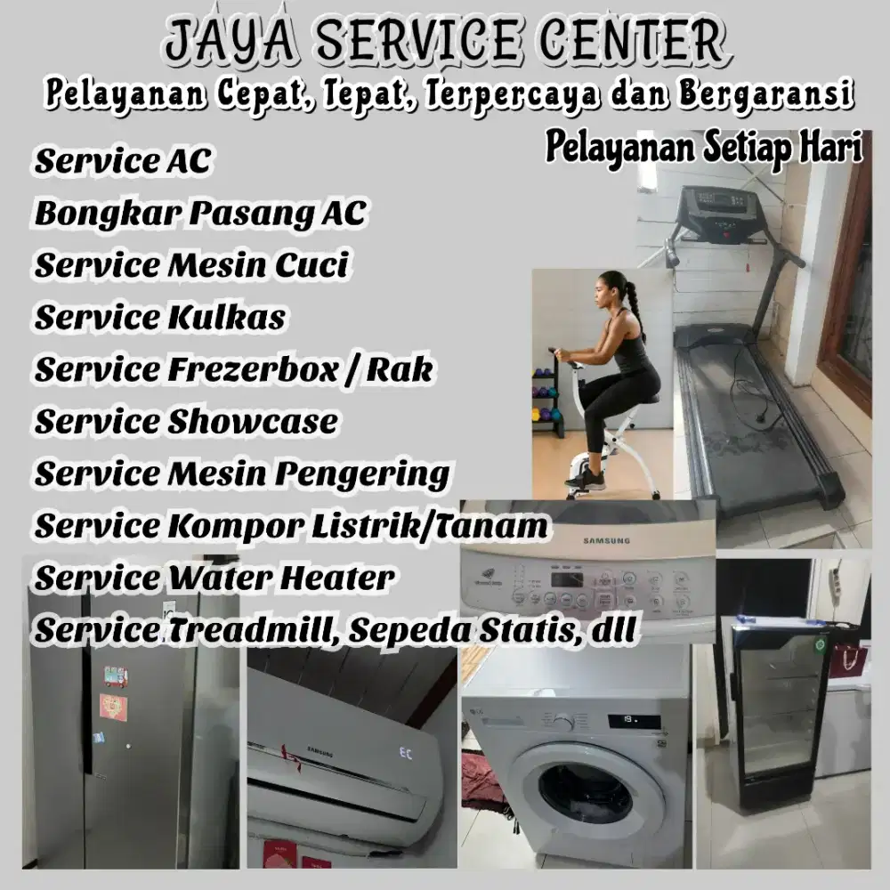Service AC Kulkas Frezer Bongkar Pasang AC Servis Mesin Cuci Treadmill