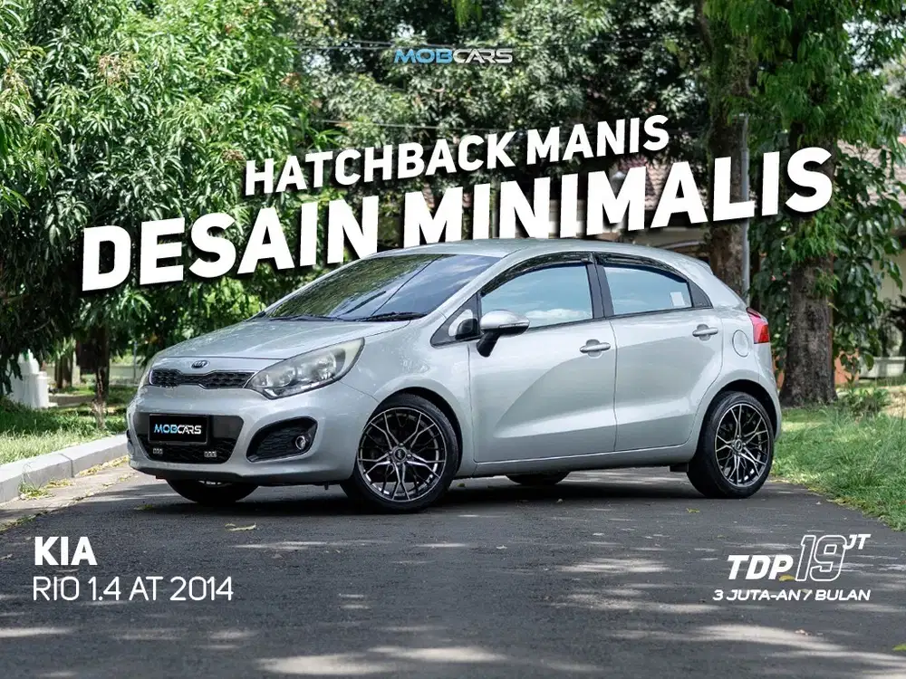 LOWW KM KIA RIO AT 2014 SILVER HATCHBACK AUTOMATIC