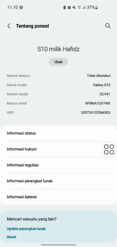 Samsung s10 jual cepat