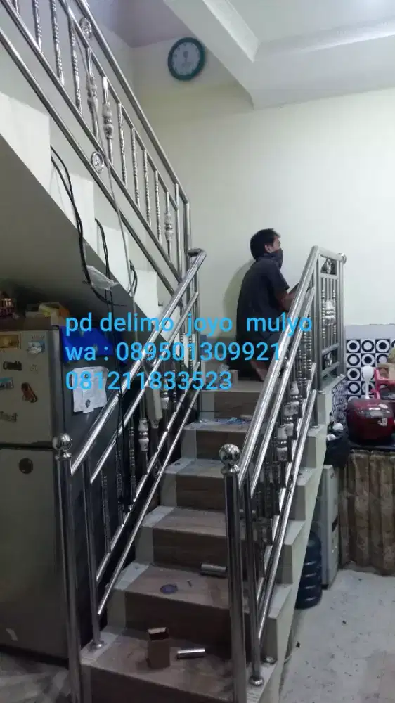 Raling tangga stainlis motif bandul