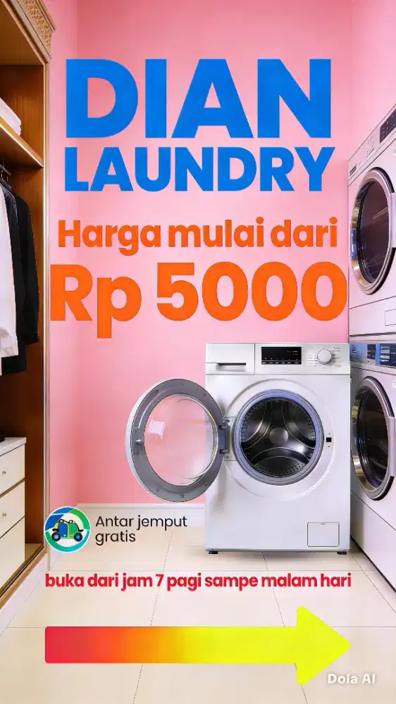 Di butuhkan tenaga wanita untuk di laundry