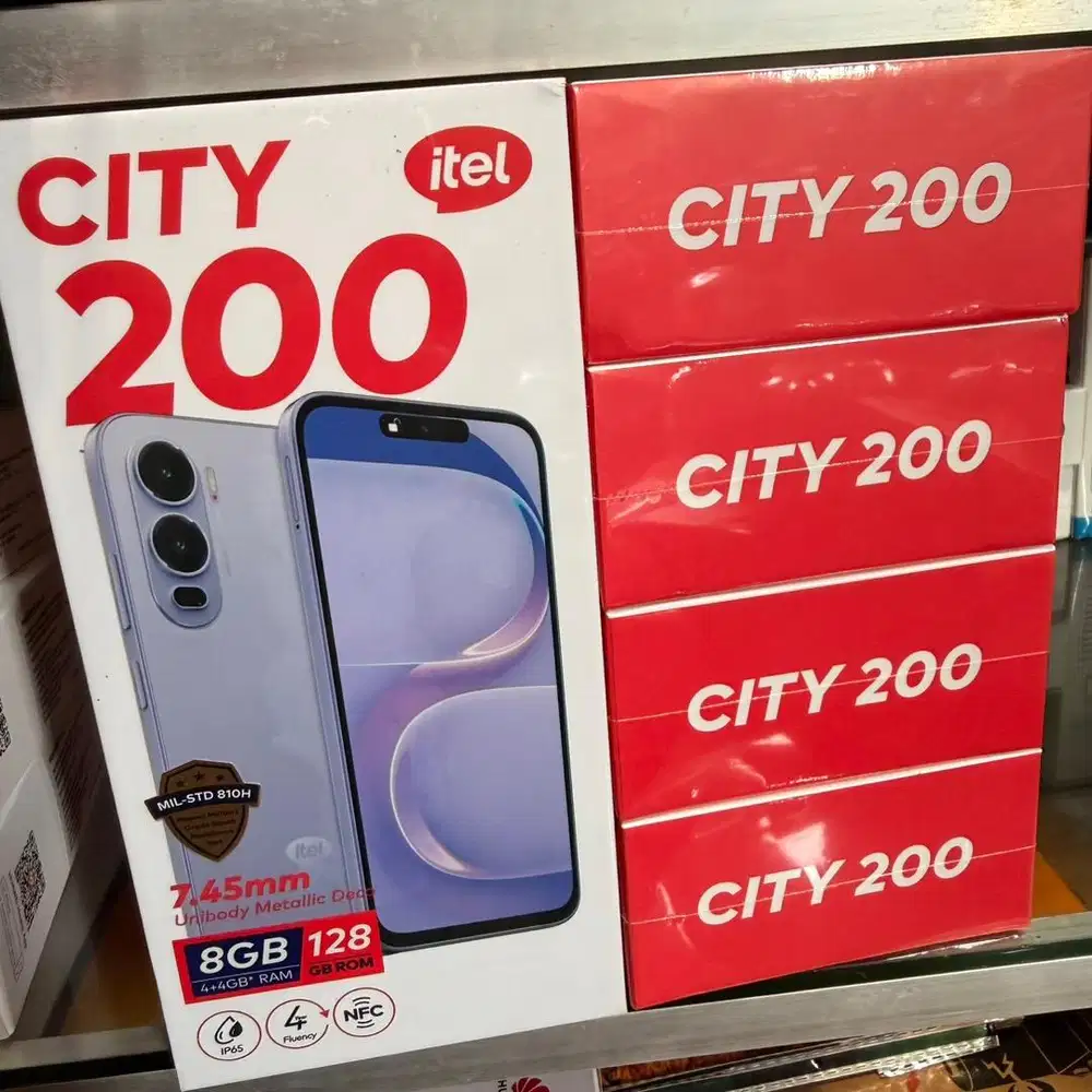 Itel city 8gb (4+4gb)/ 128gb segel no repack garansi resmi