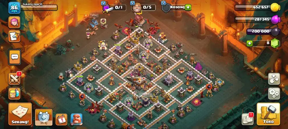 Coc th 11 kondisi 85%