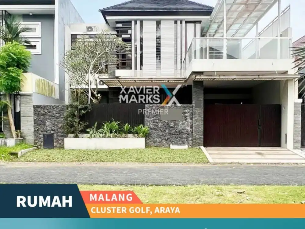 Dijual Rumah Modern With Pool di Cluster Golf Araya Blimbing Malang
