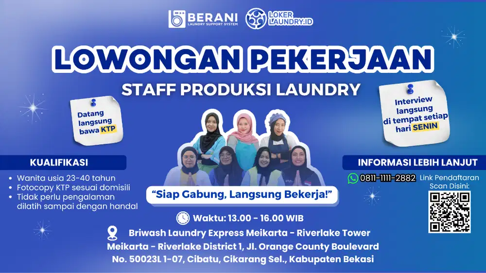 LOWONGAN KERJA STAFF PRODUKSI UNTUK 50 MBAK-MBAK & IBU-IBU