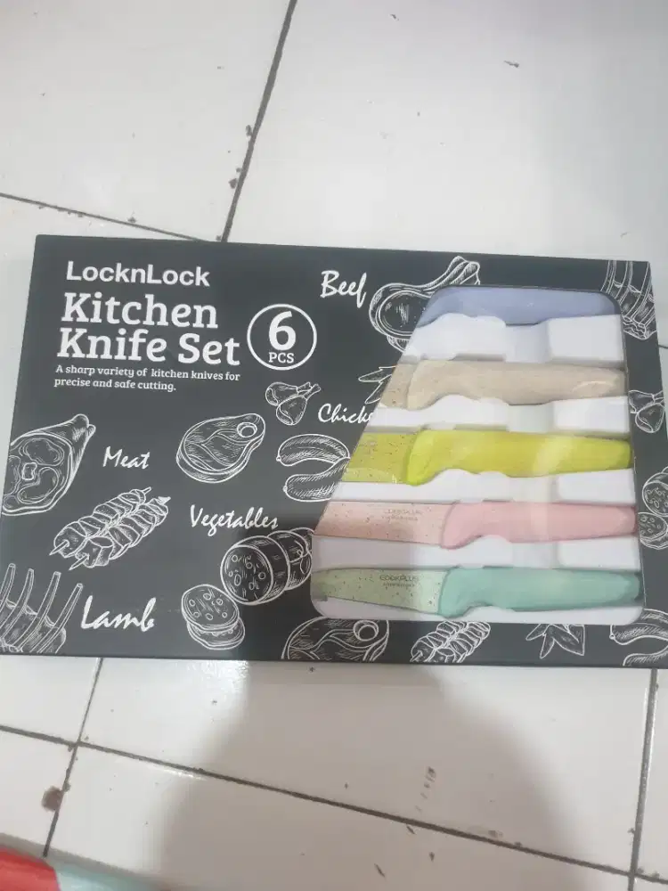 LOCKNLOCK pisau cook plus knife 6pcs series CKK102S6
