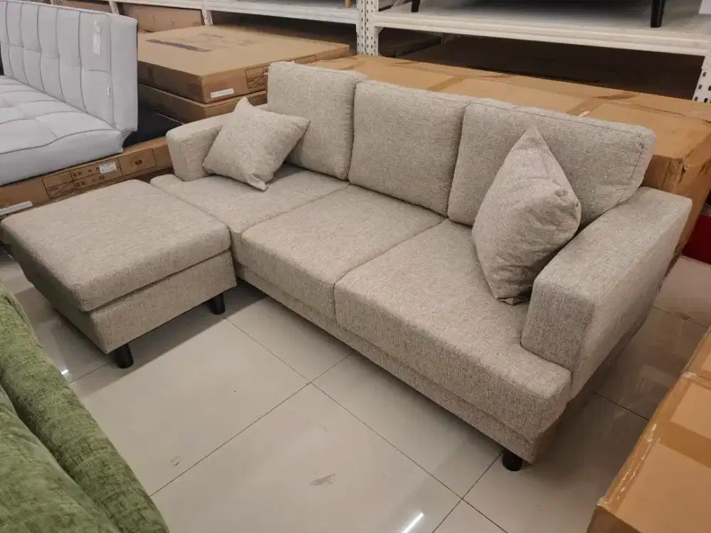 Sofa L 3 Seater Fabric Glivel