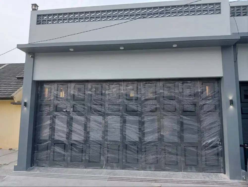 Pintu Garasi minimalis sliding lipat model henderson bandung cimahi