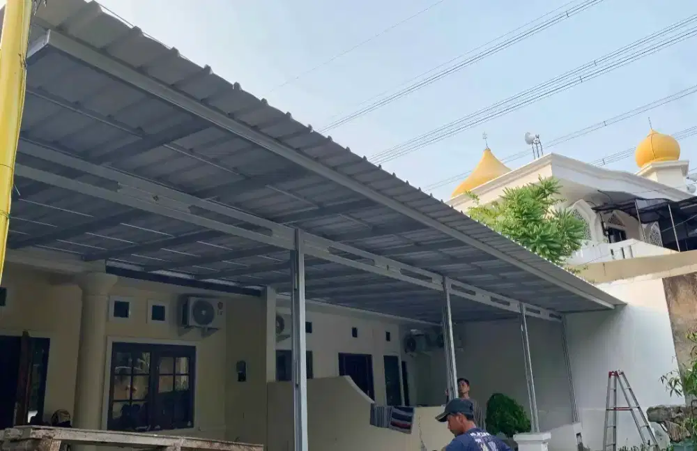 Pasang kanopi baja ringan