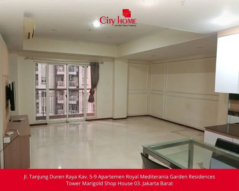 Jual Apartemen Furnished 3 BR Royal Mediterania Garden Residences