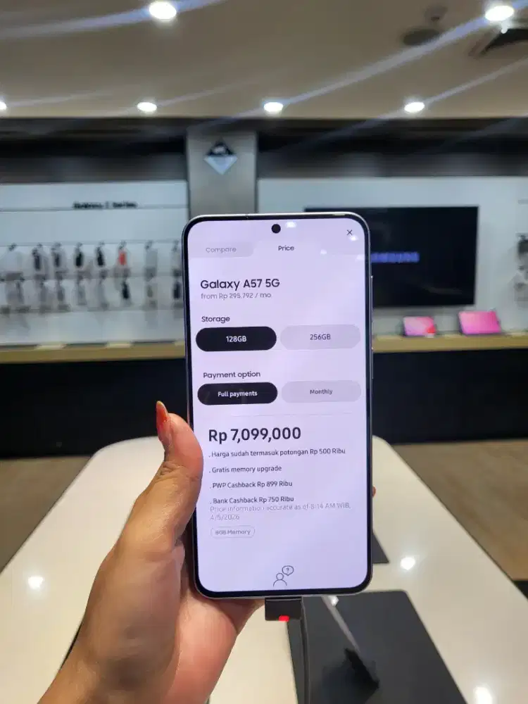 Samsung Galaxy A57 bunga 0% tanpa DP dan admin