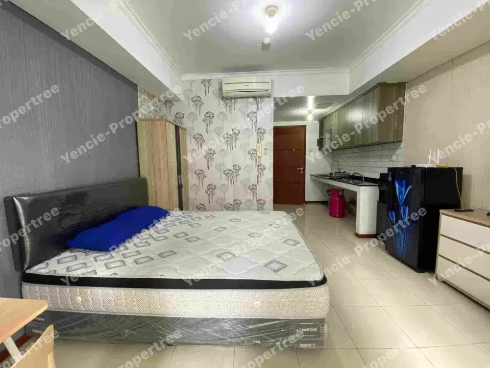 Disewakan tipe studio lantai rendah apartment royal mediterania garden residence