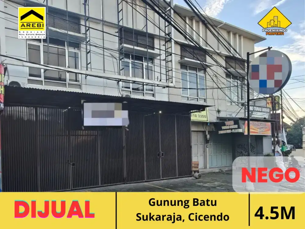 Ruko Strategis Gunung Batu | Parkir Luas, Dekat Tol Pasteur – Bisa Jual / Sewa!