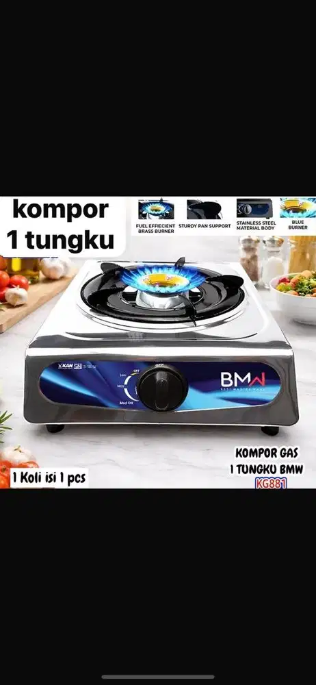 Ready Stock Kompor 1 Tungku merek BMW