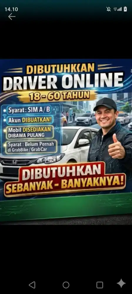 LOWONGAN KERJA DRIVER