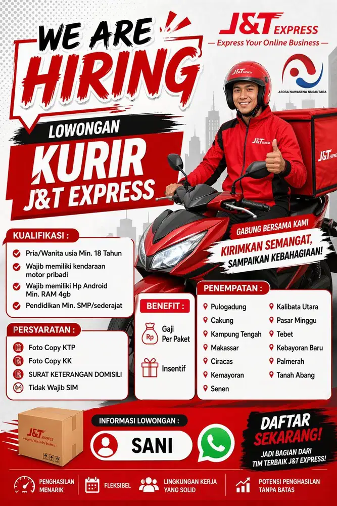 KURIR MOTOR J&T EXPRESS