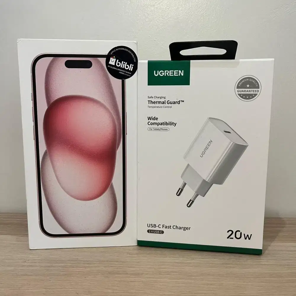 Unit Baru - iPhone 15 128GB Garansi Resmi 1 Tahun Pink - Bonus Lengkap