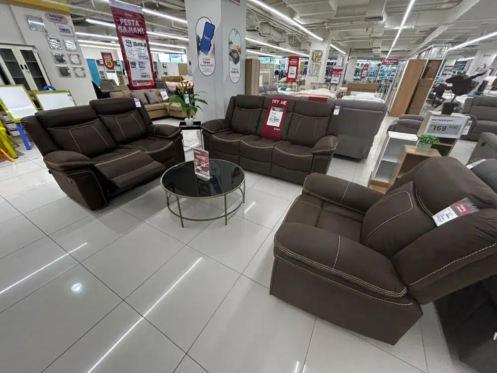 PROMO  SOFA SET RECLINER MEWAH