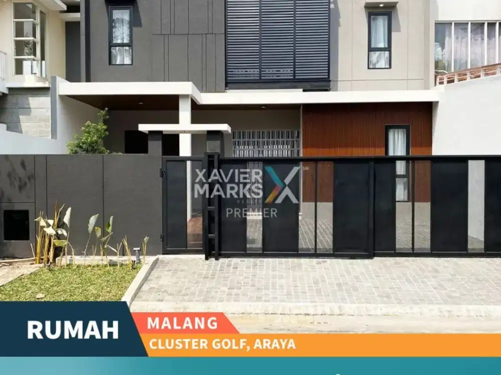 Rumah Desain Modern Tropis Di Cluster Golf, Kota Araya Malang