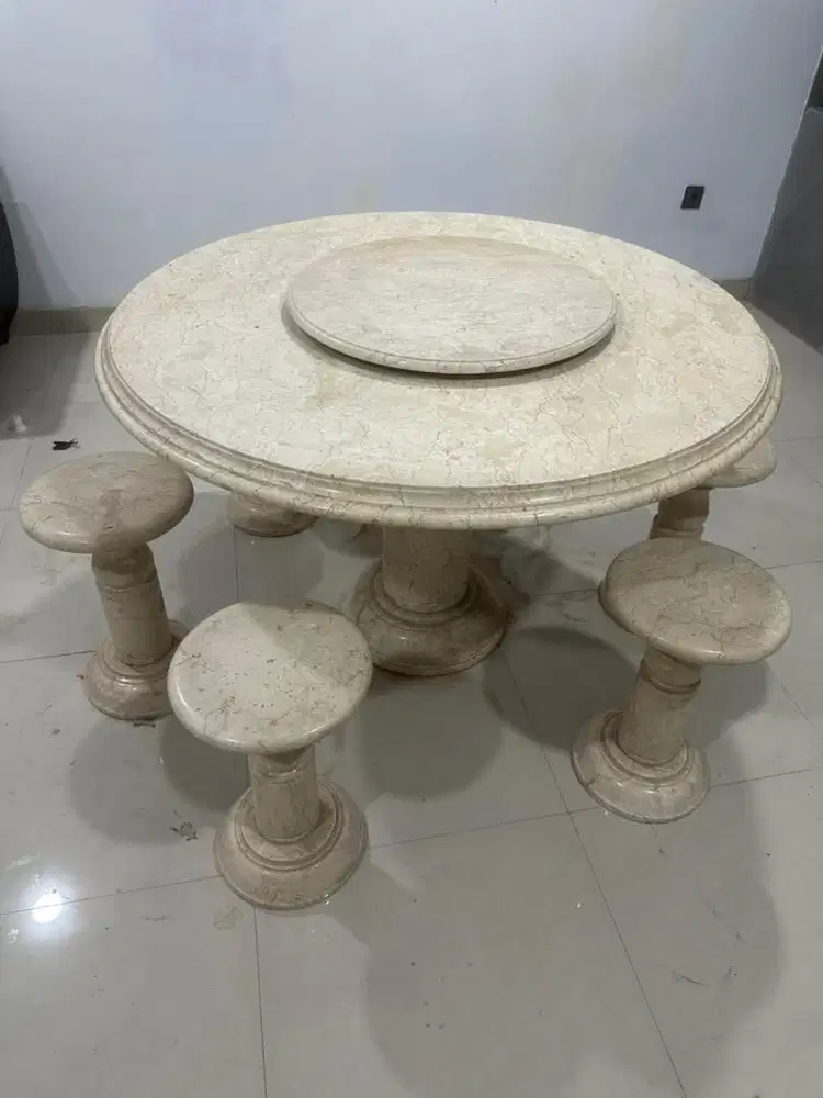Meja Marmer 1 kursi 6
