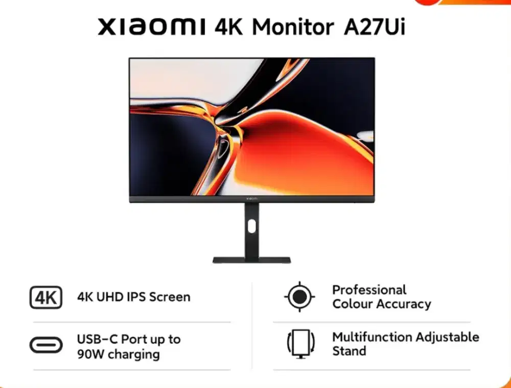 Monitor Xiaomi 4K A27Ui Original for PC PS5 Gaming Office Design