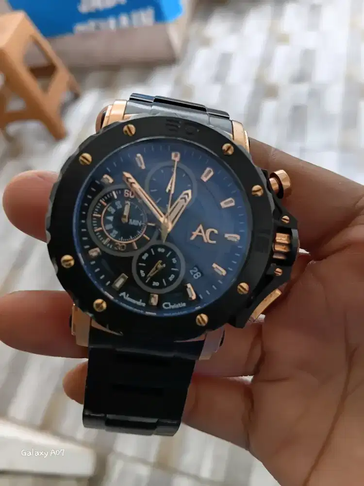 Jam cowok merk alexamder cristy ori fullset